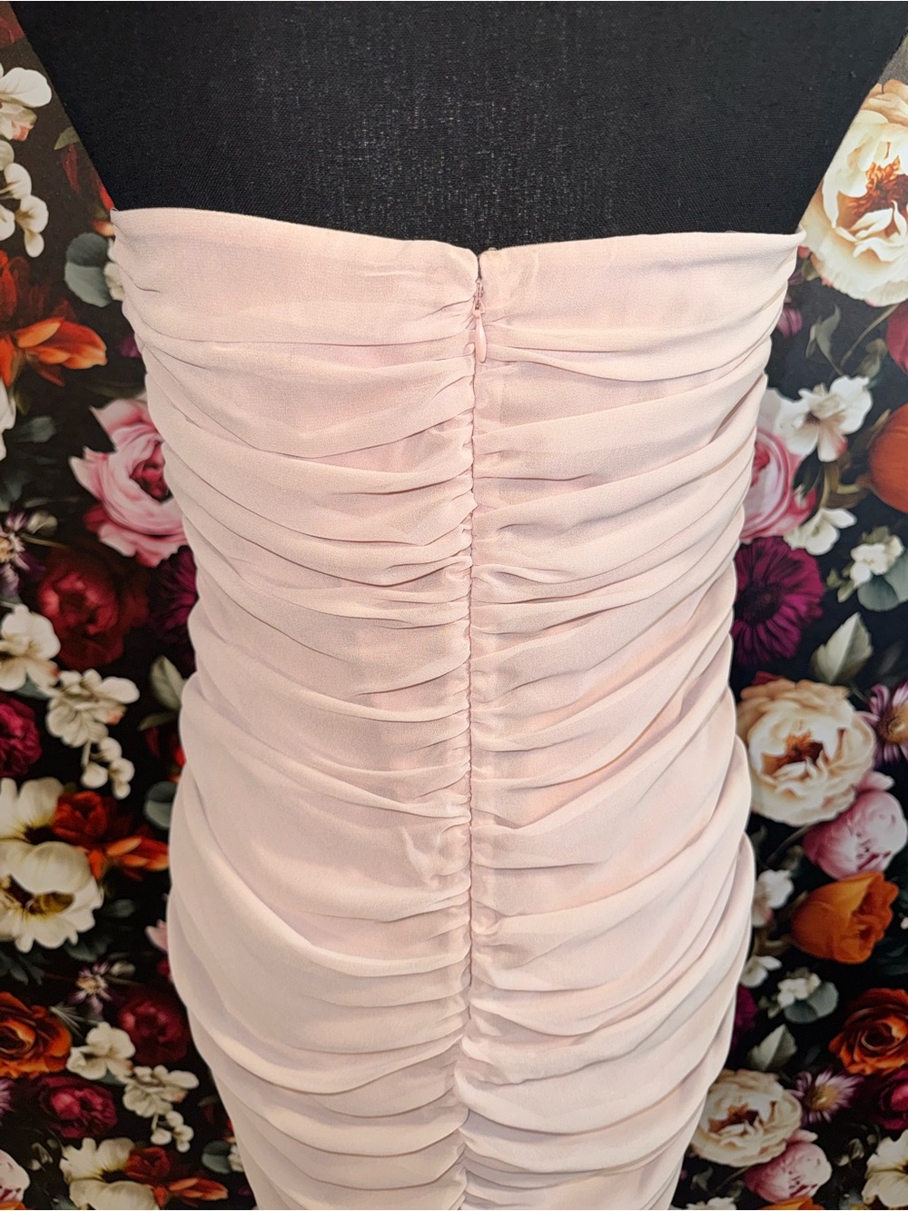 Express Strapless Ruched Cocktail Dress in Light Pink, Size 10, NWT - Picture 7 of 15